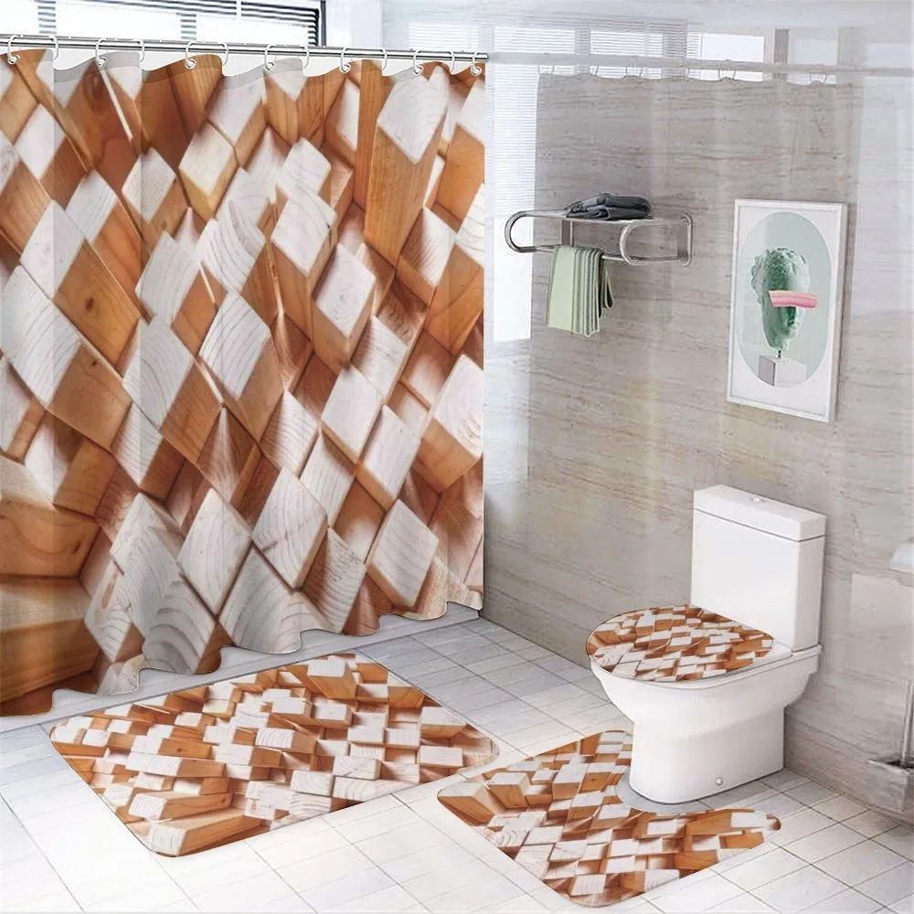 Natural Wood Rustic — 4-Piece Bathroom Set preview