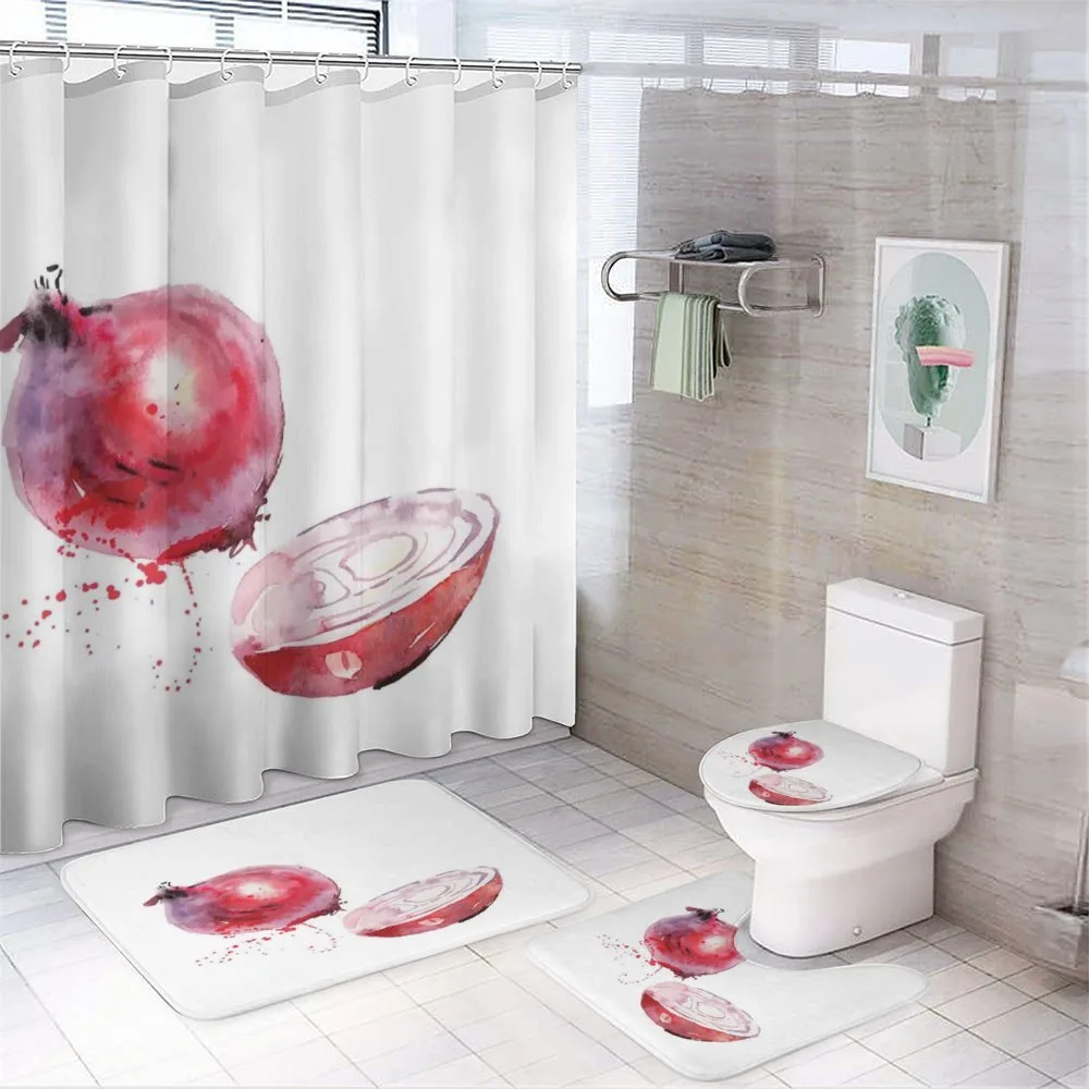 Onion Watercolors — 4-Piece Bathroom Set preview