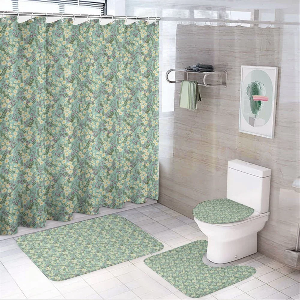 Romantic Meadow Flowers Art — 4-Piece Bathroom Set preview