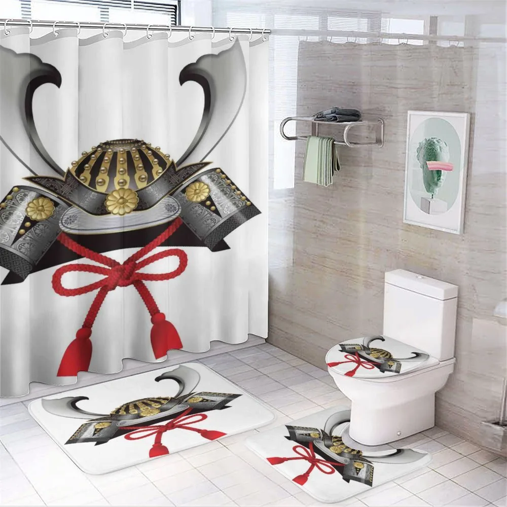 Samurai Kabuto Mask — 4-Piece Bathroom Set preview