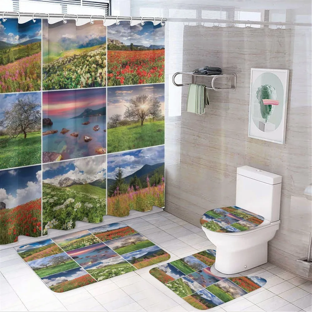 Summer Landscapes Rural — 4-Piece Bathroom Set preview