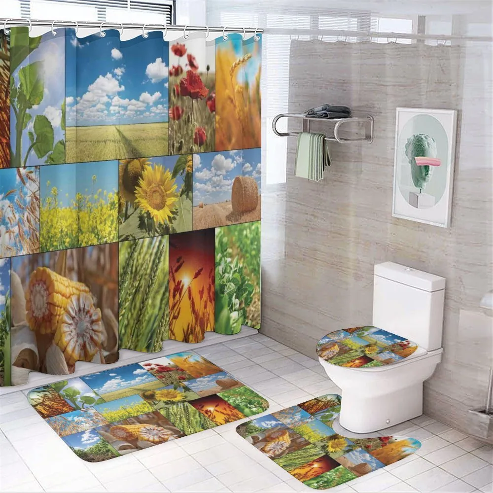 Sunflower Corn Wheat — 4-Piece Bathroom Set preview