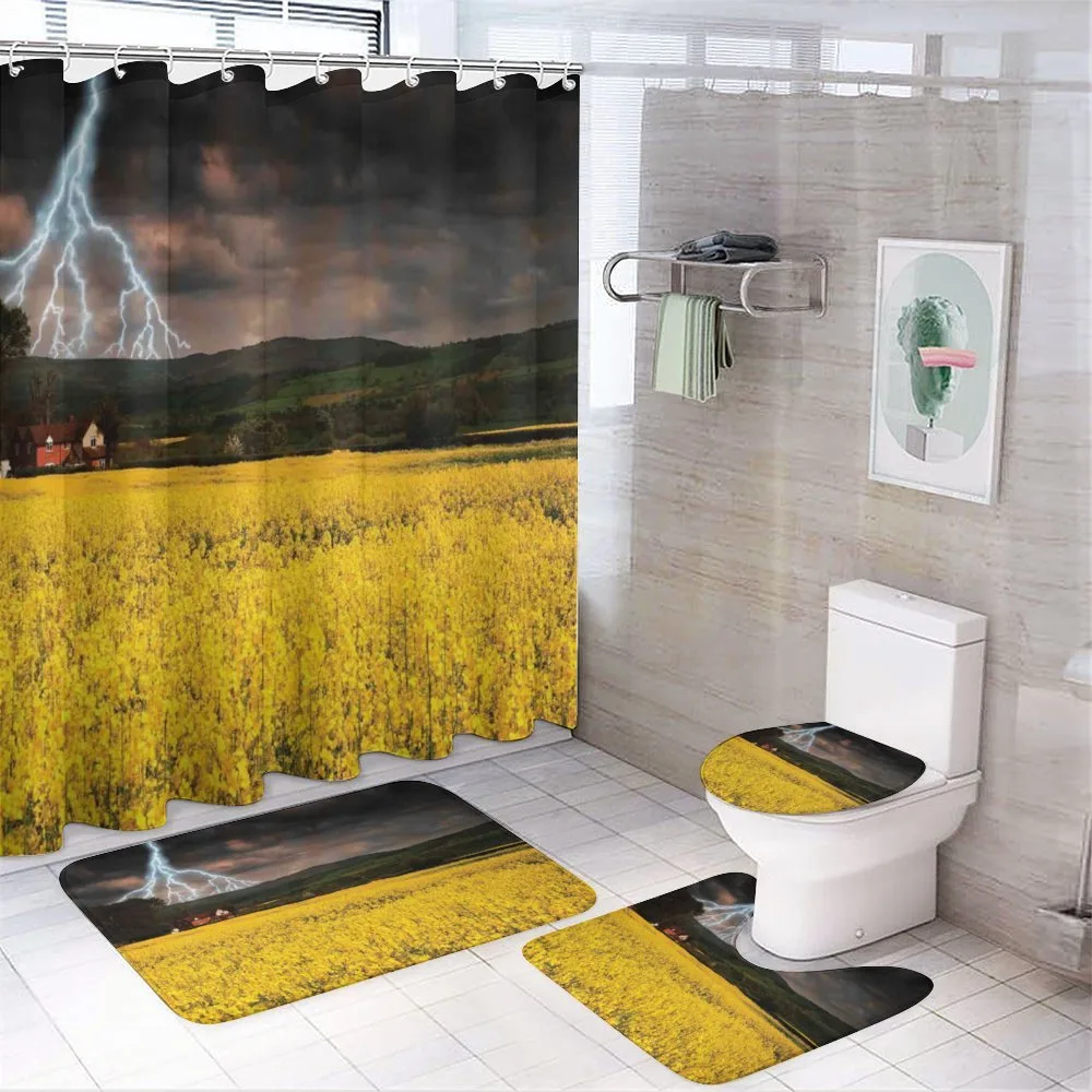 Thunderstorm over Meadow — 4-Piece Bathroom Set preview