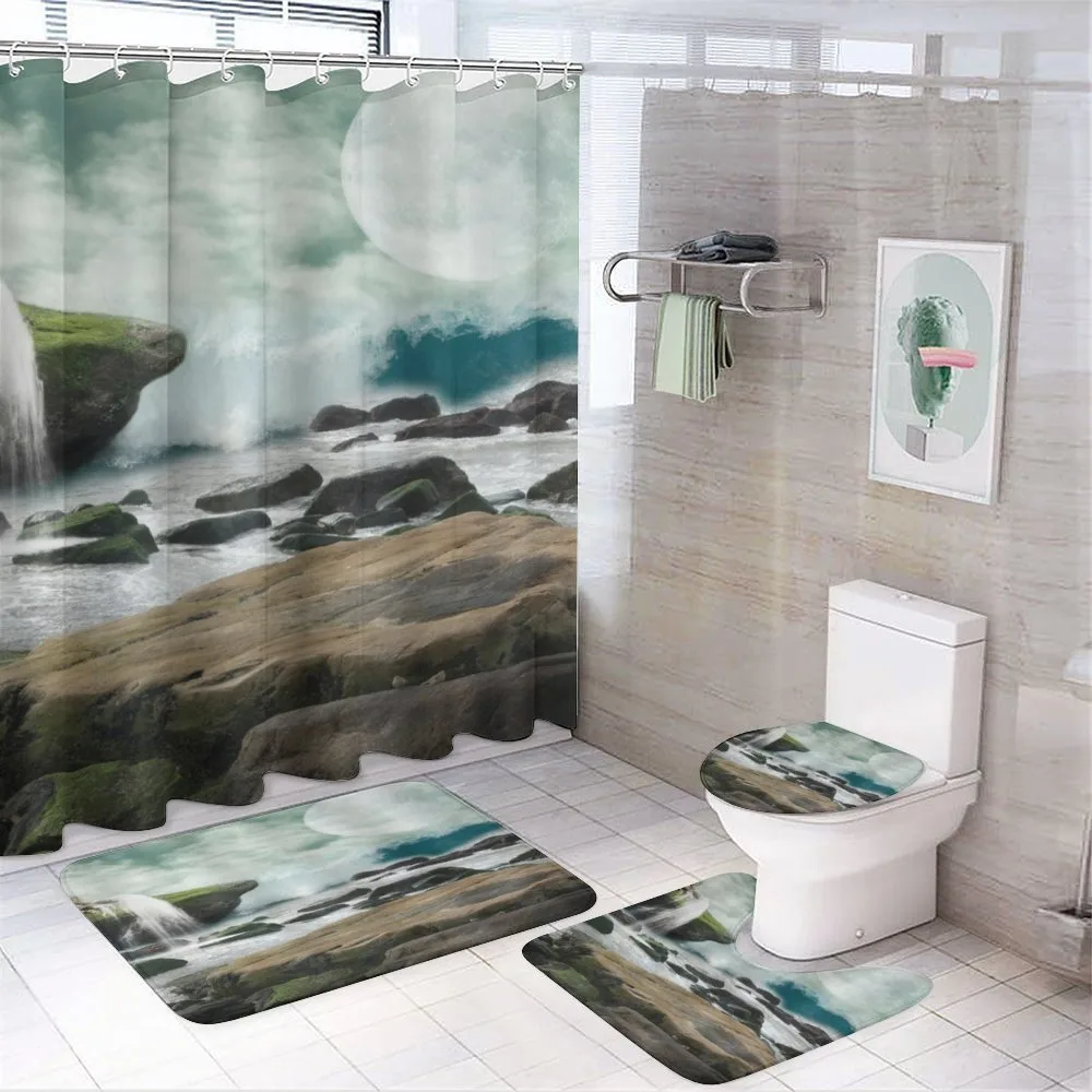 Fantasy Waterfall Moon — 4-Piece Bathroom Set preview