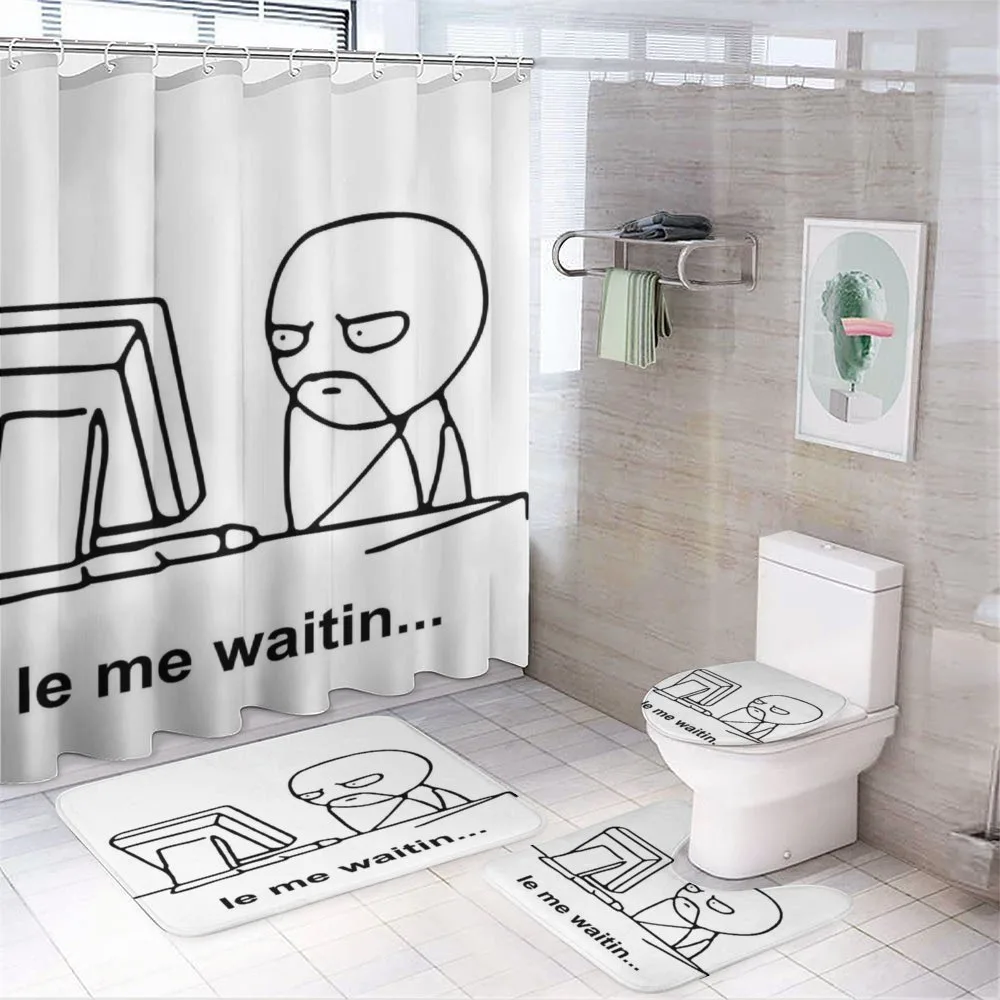 Fun Comics Meme Face — 4-Piece Bathroom Set preview