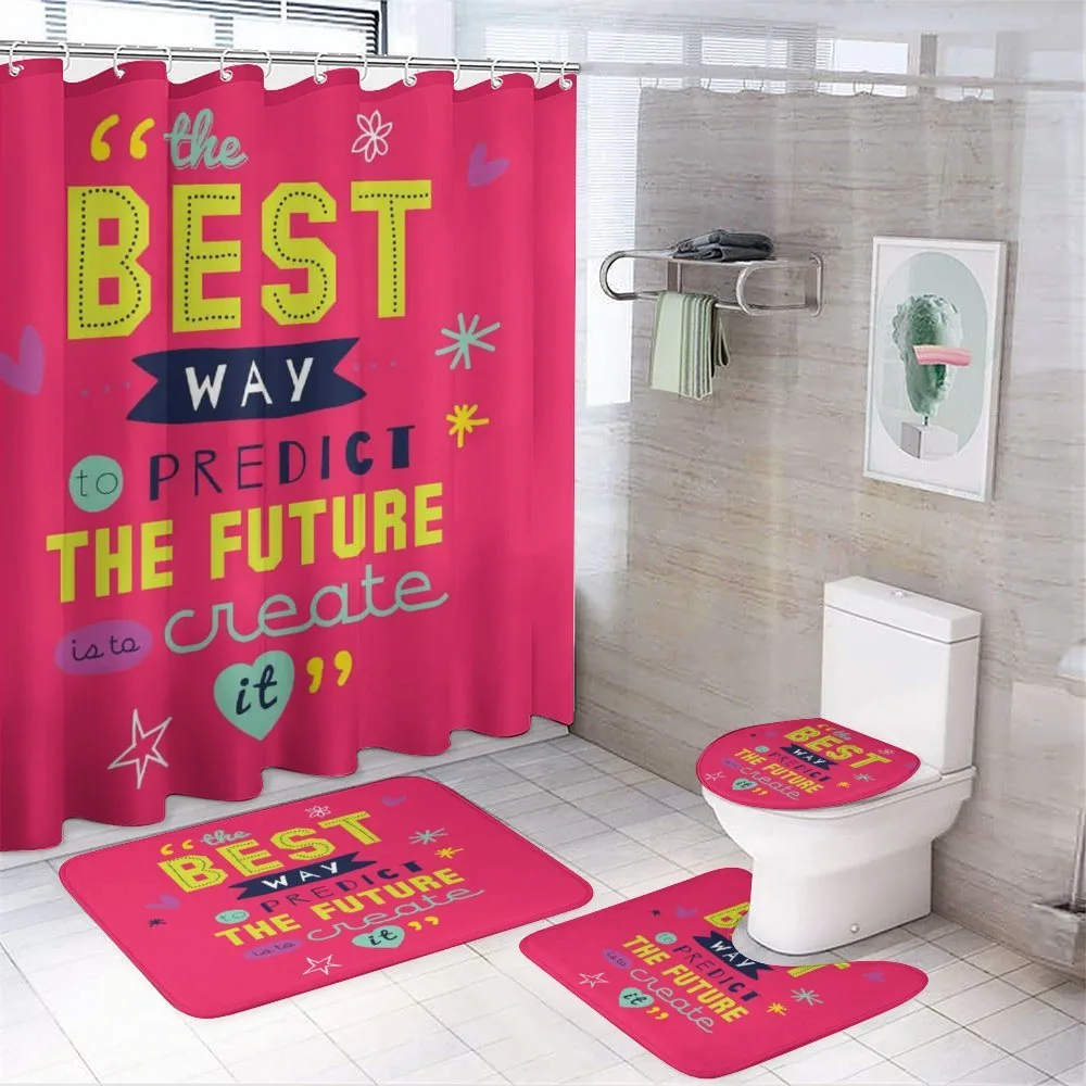 Motivational Typography — 4-Piece Bathroom Set preview