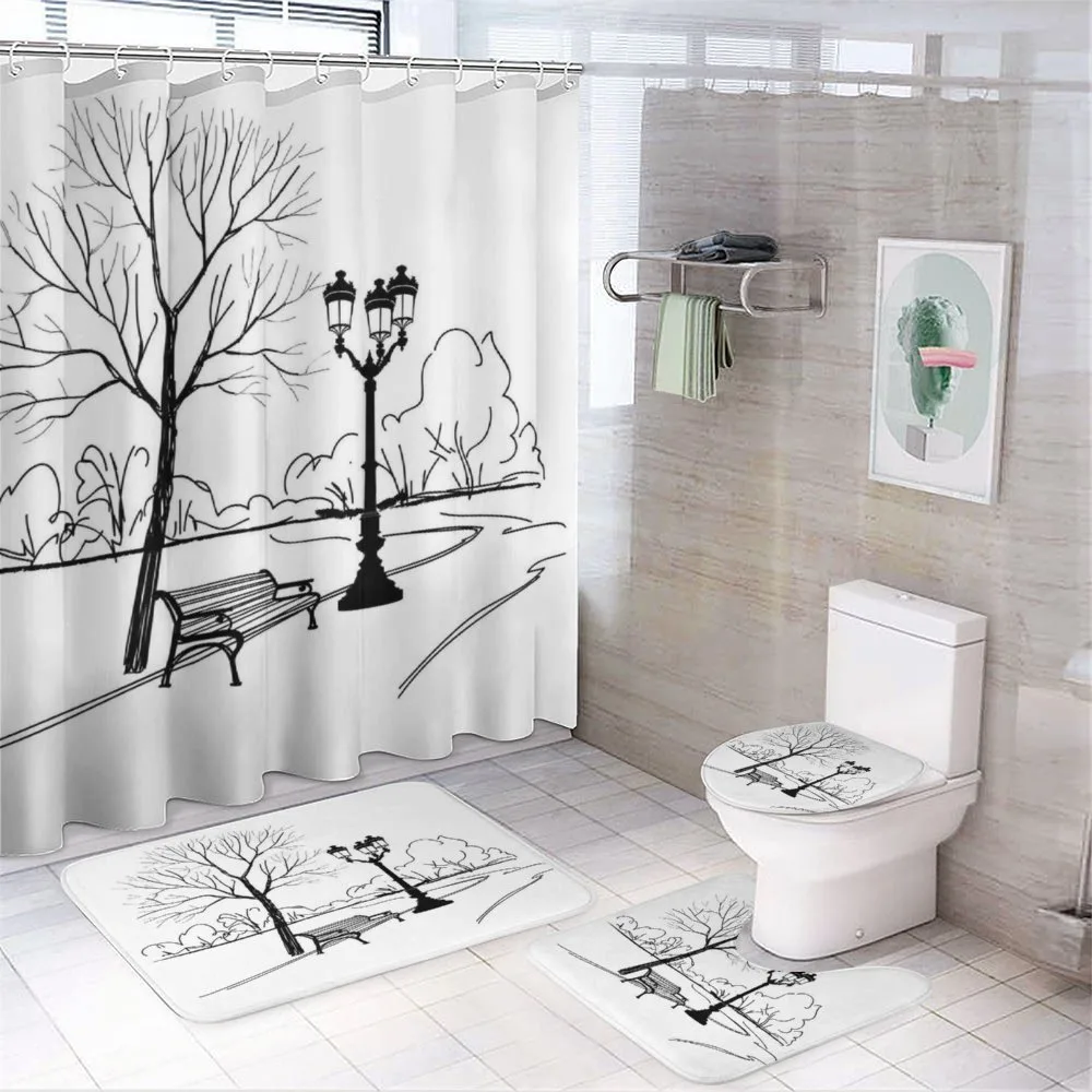 Serenity in Fall Park — 4-Piece Bathroom Set preview