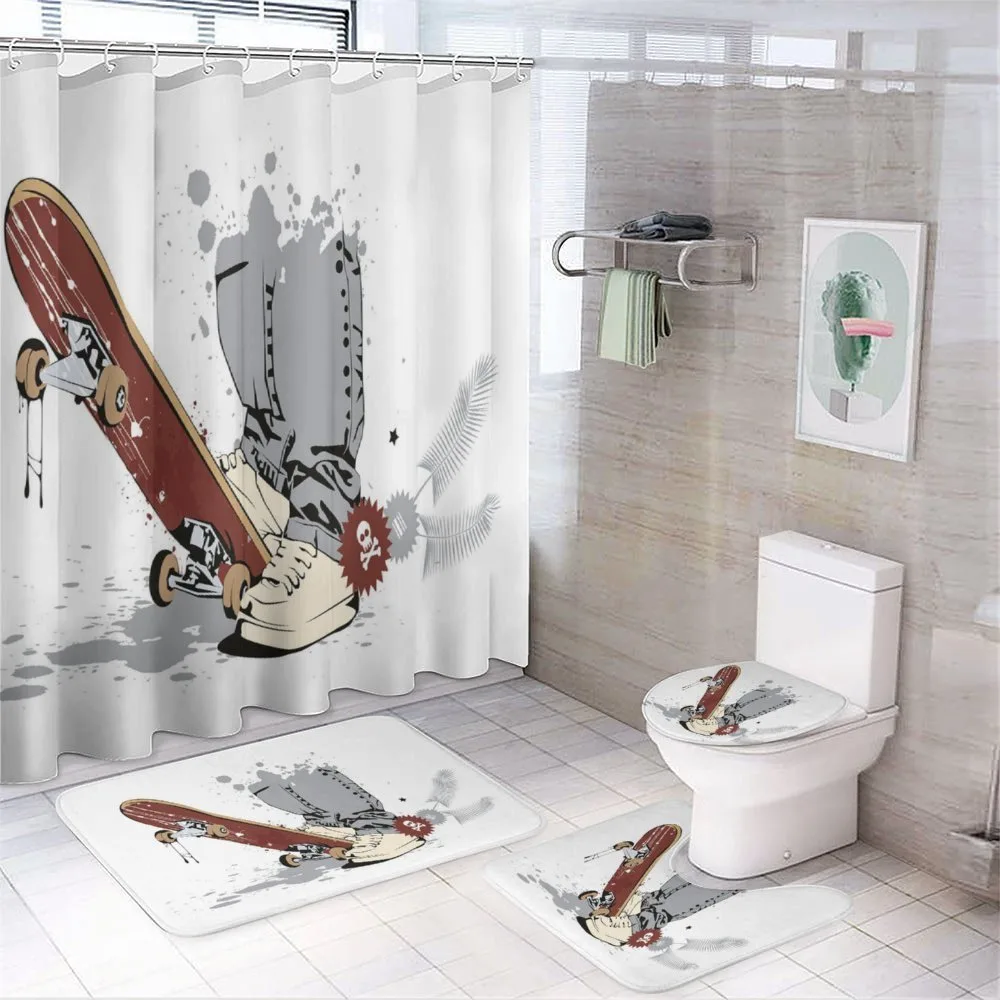 Skate and Sneakers — 4-Piece Bathroom Set preview