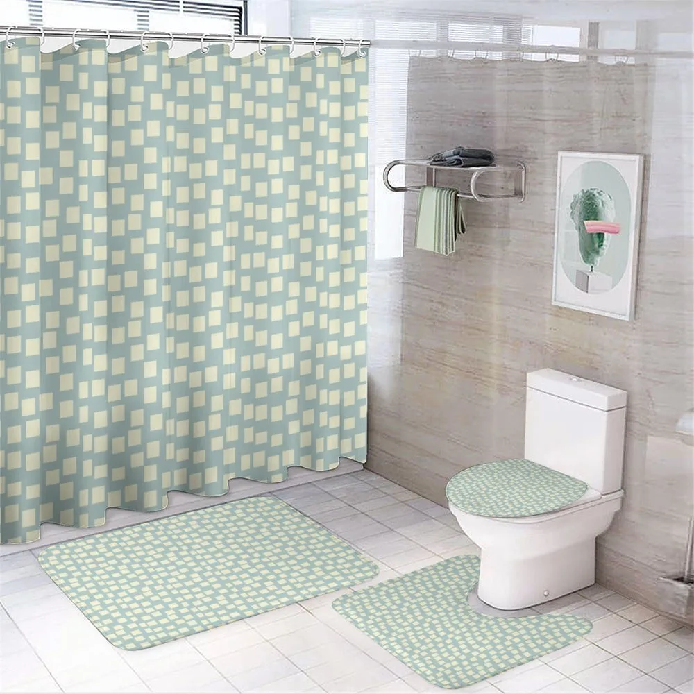 Big Small Squares Tile — 4-Piece Bathroom Set preview