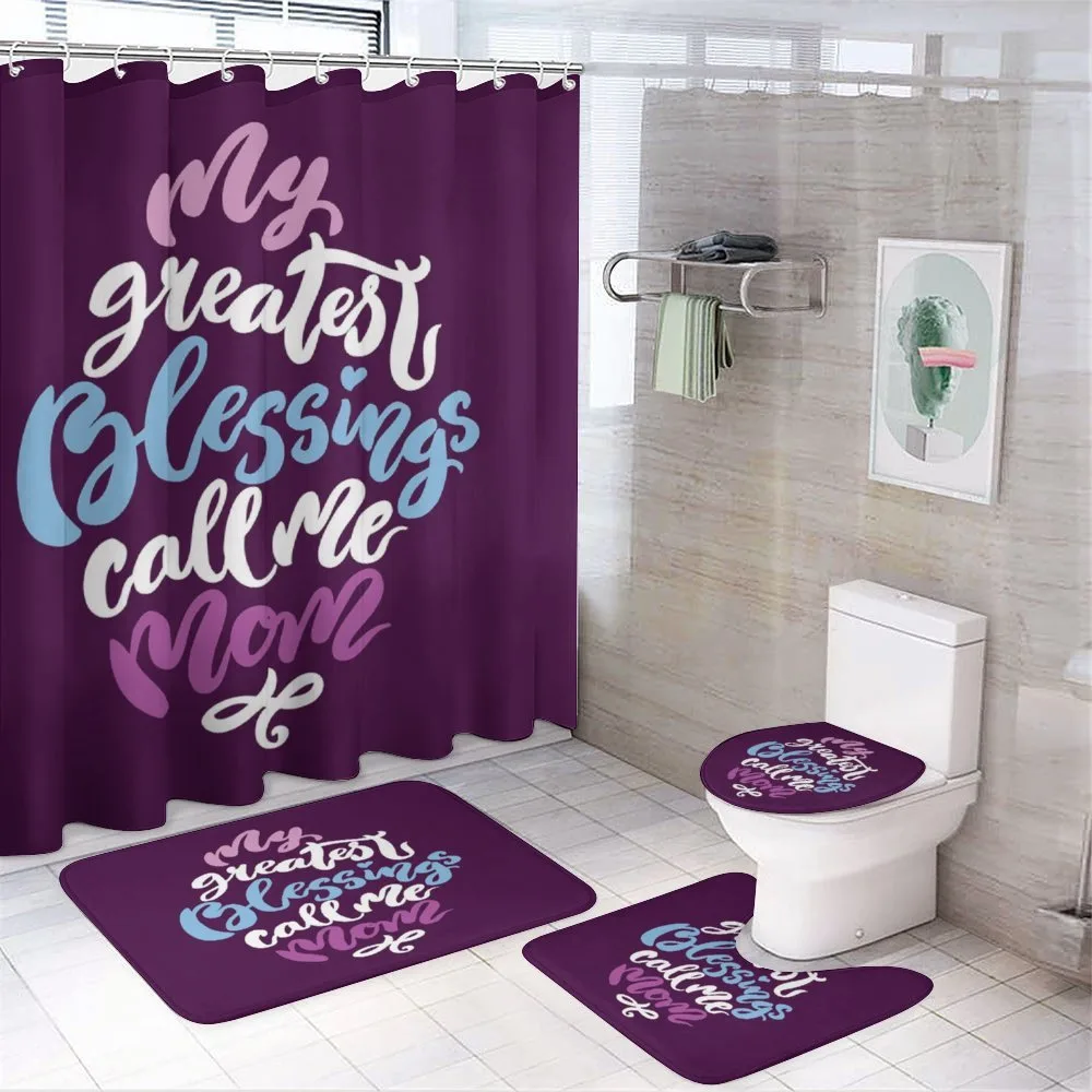 Calligraphic Message Mother — 4-Piece Bathroom Set preview