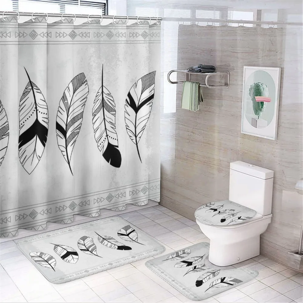 Doodle Triangle — 4-Piece Bathroom Set preview