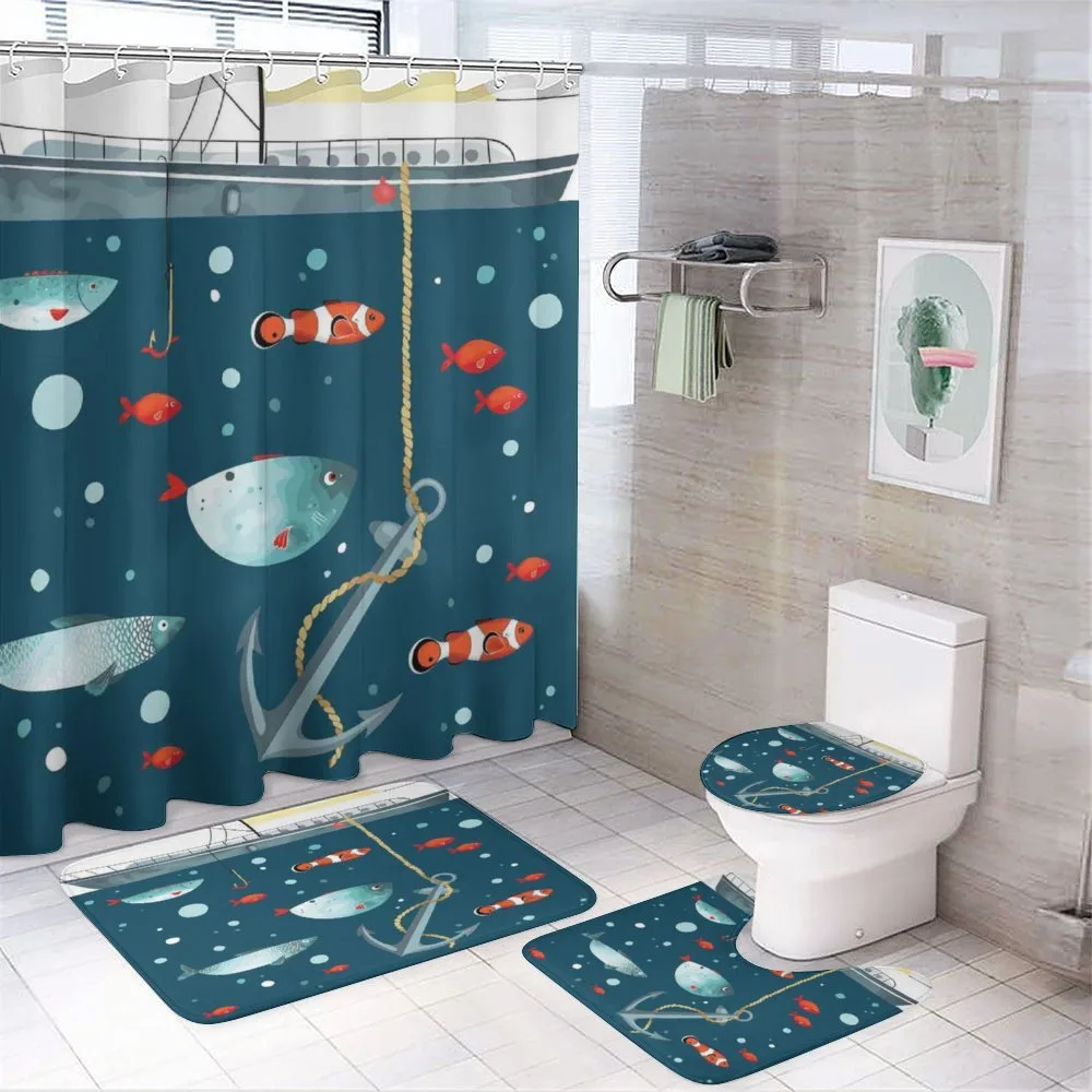 Exotic Subaquatic Animals — 4-Piece Bathroom Set preview