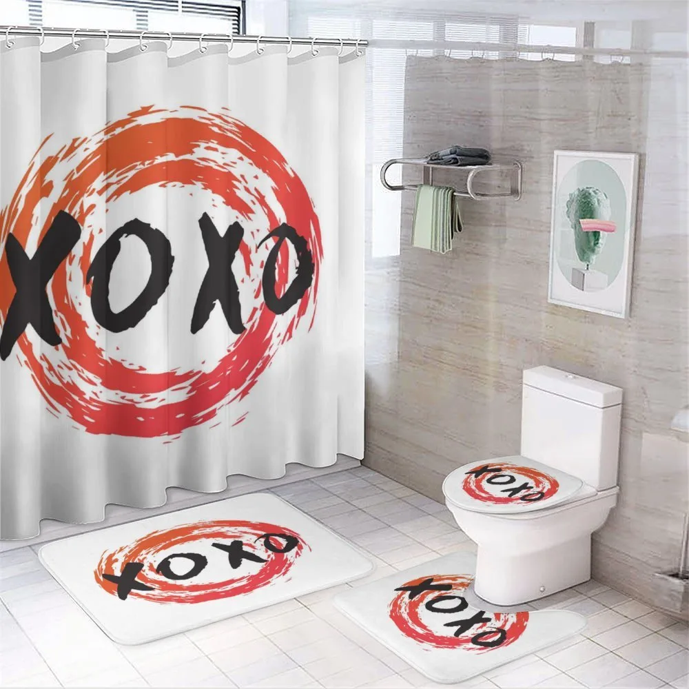 Grungy Brush Painting Circle — 4-Piece Bathroom Set preview