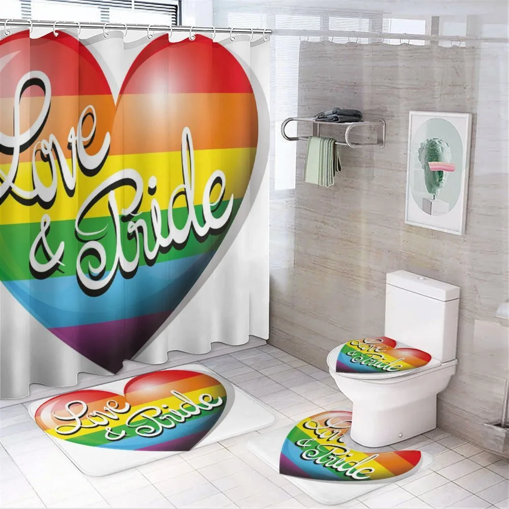 Heart and Text — 4-Piece Bathroom Set preview