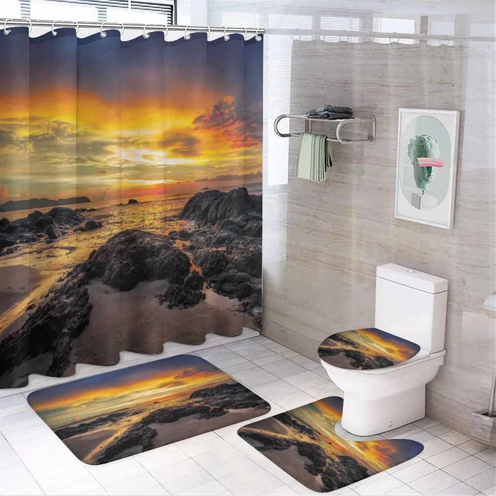 Majestic Sunrise Sky — 4-Piece Bathroom Set preview