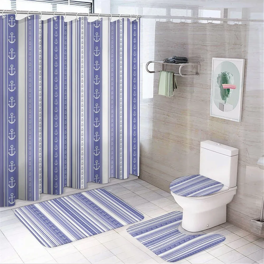 Nautical Anchor 4-Piece Bathroom Set product video