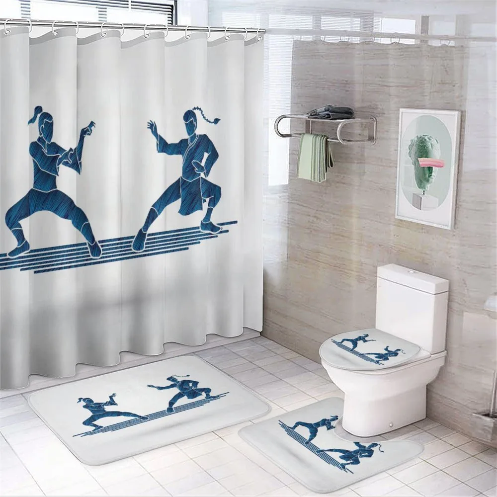 Warriors Against Each Other — 4-Piece Bathroom Set preview