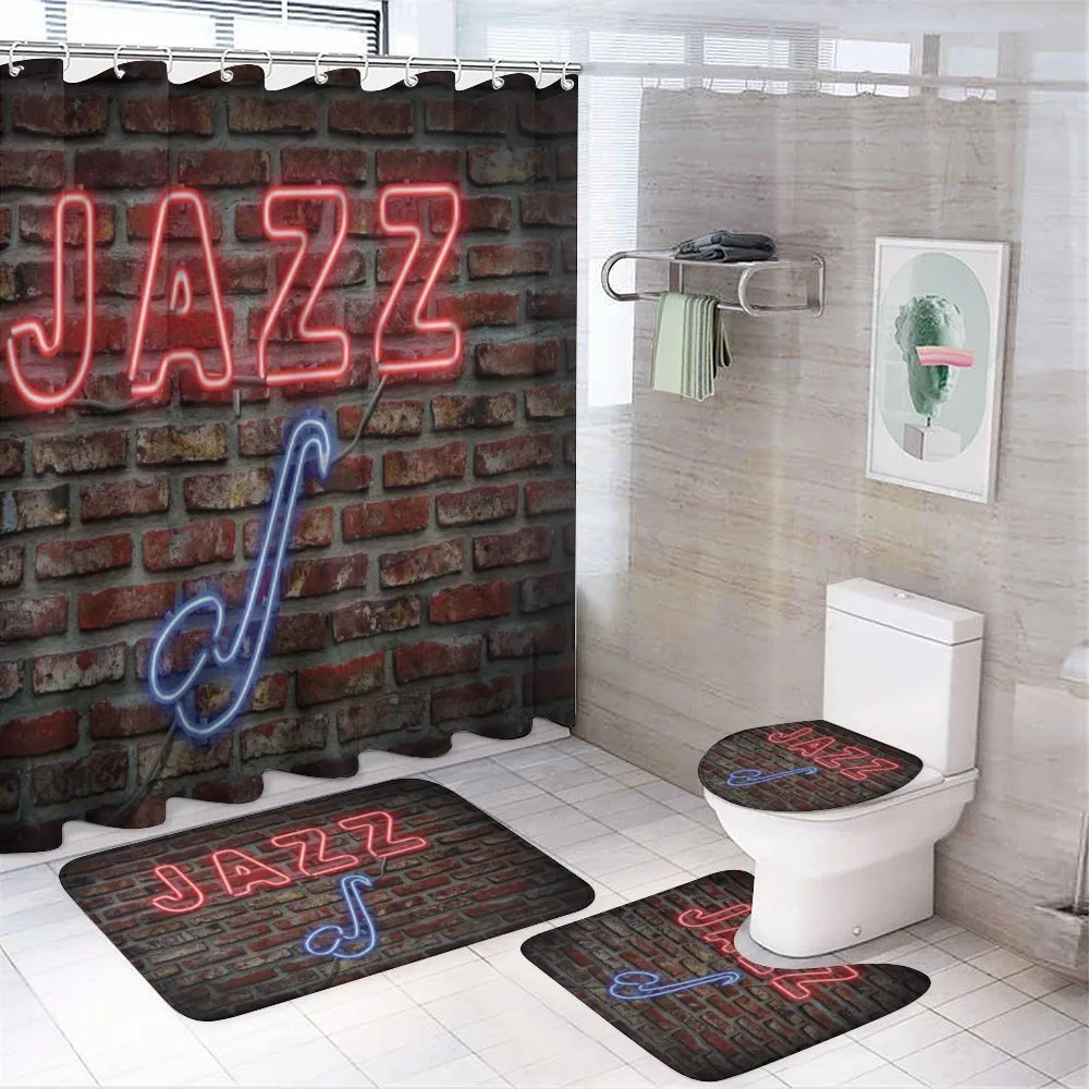 All Jazz Sign Brick Wall — 4-Piece Bathroom Set preview