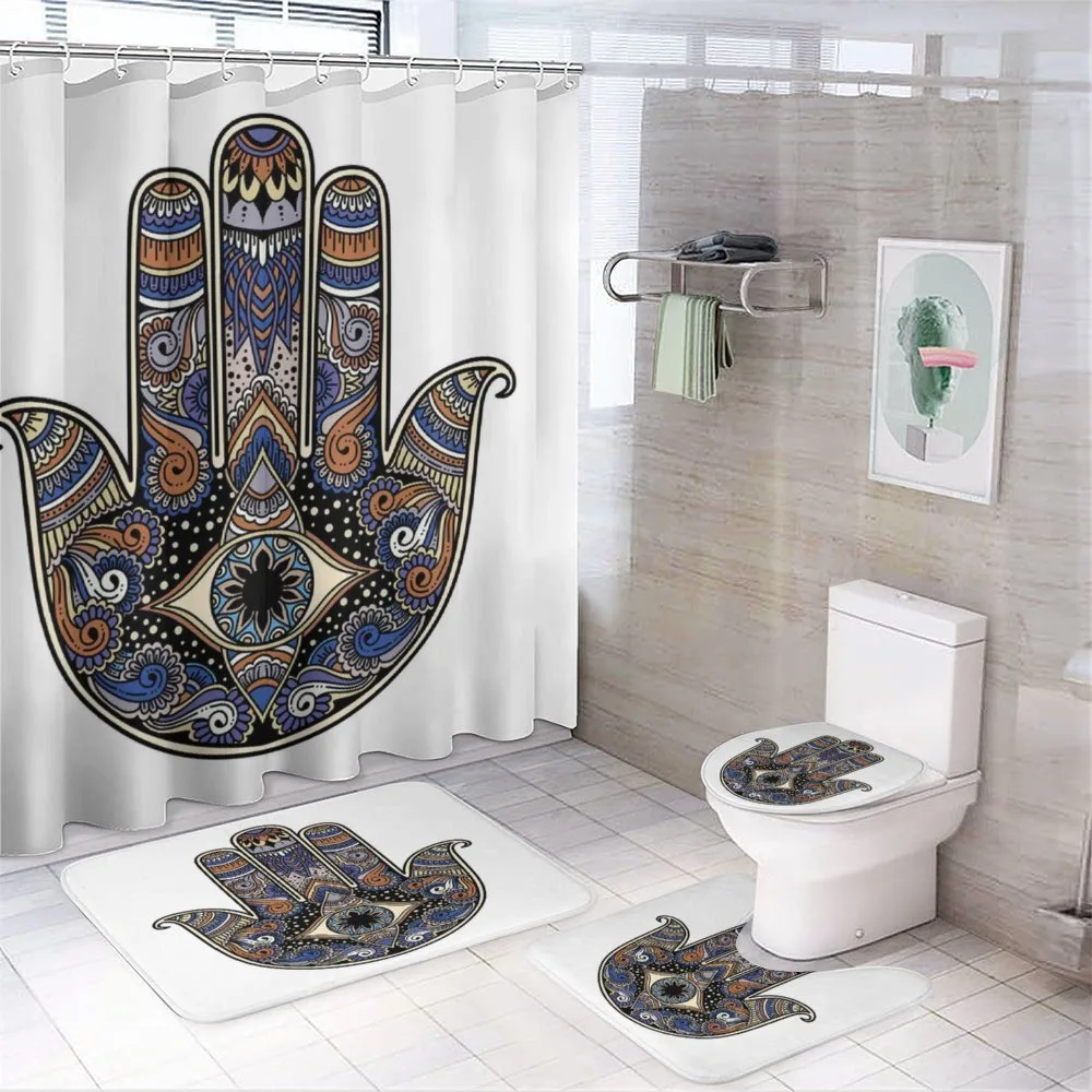Bohemian Vintage Doodle — 4-Piece Bathroom Set preview