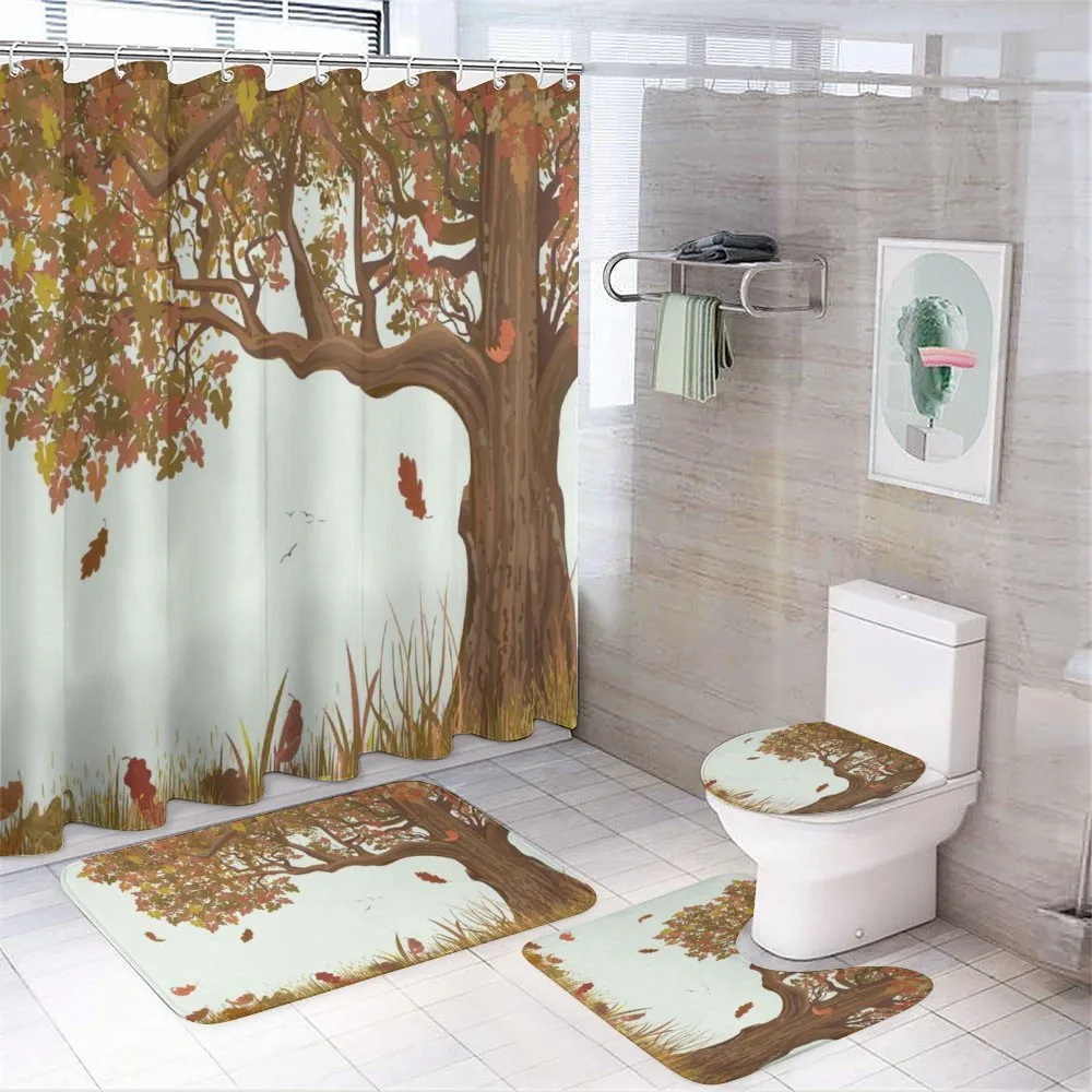 Deciduous Oak Leaves — 4-Piece Bathroom Set preview