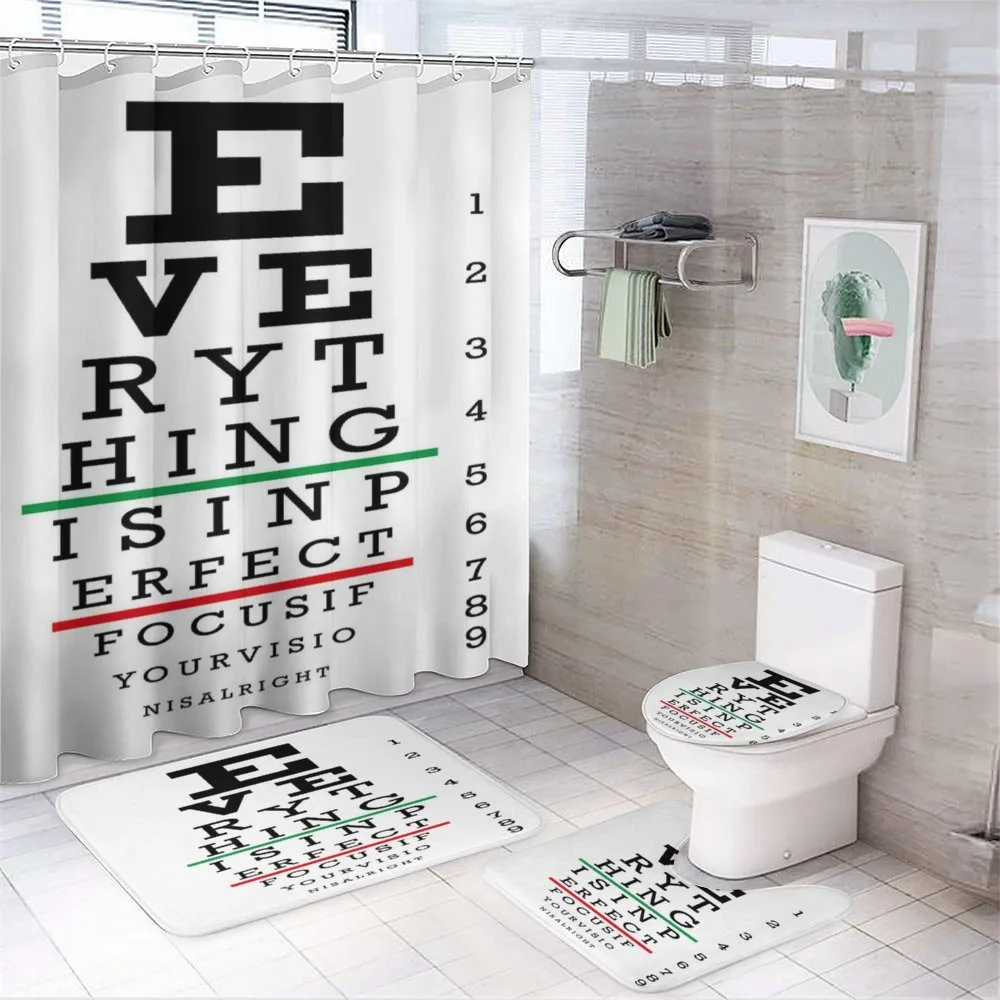 Encouraging Calligraphy — 4-Piece Bathroom Set preview