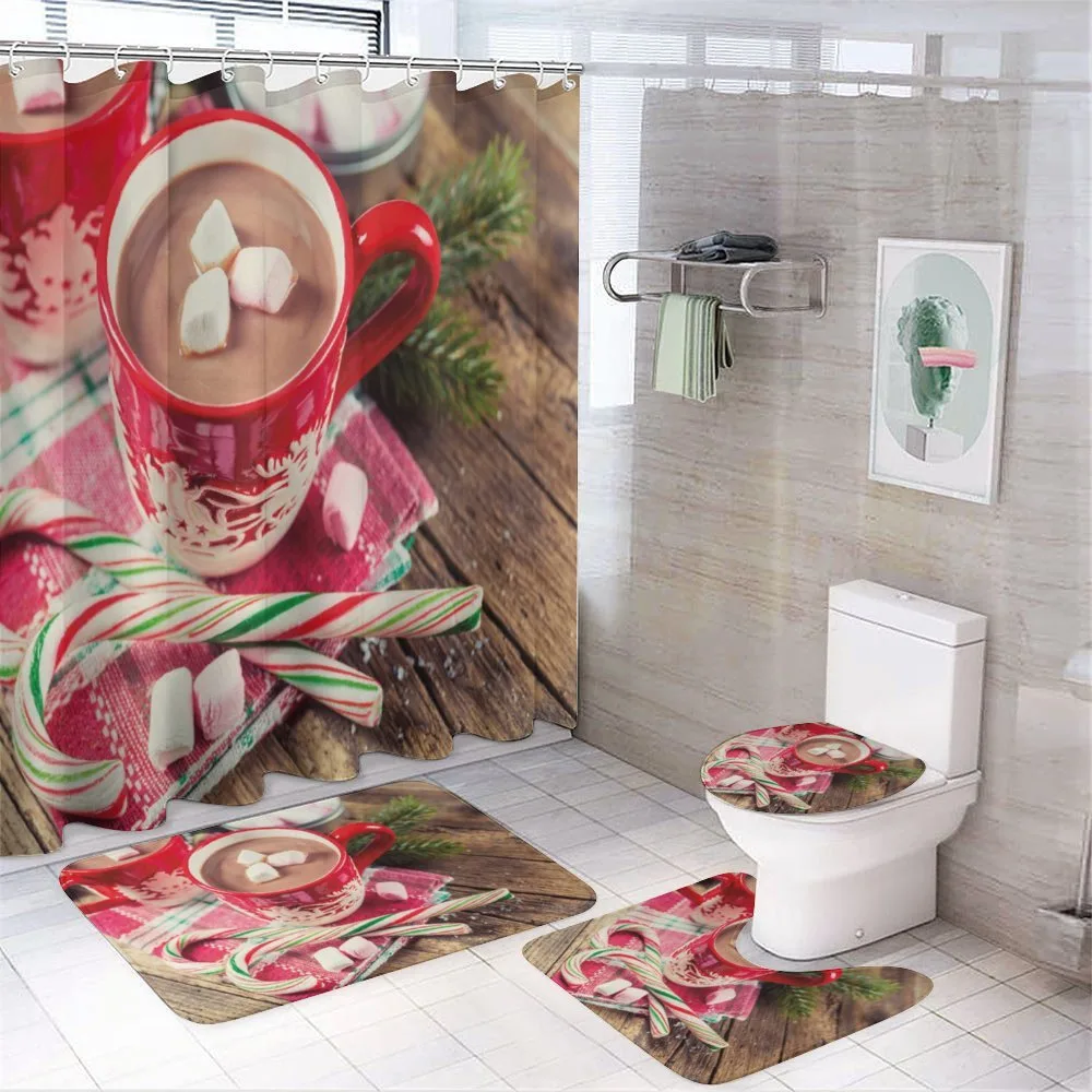 Hot Chocolate in Mugs 4-Piece Bathroom Set product video