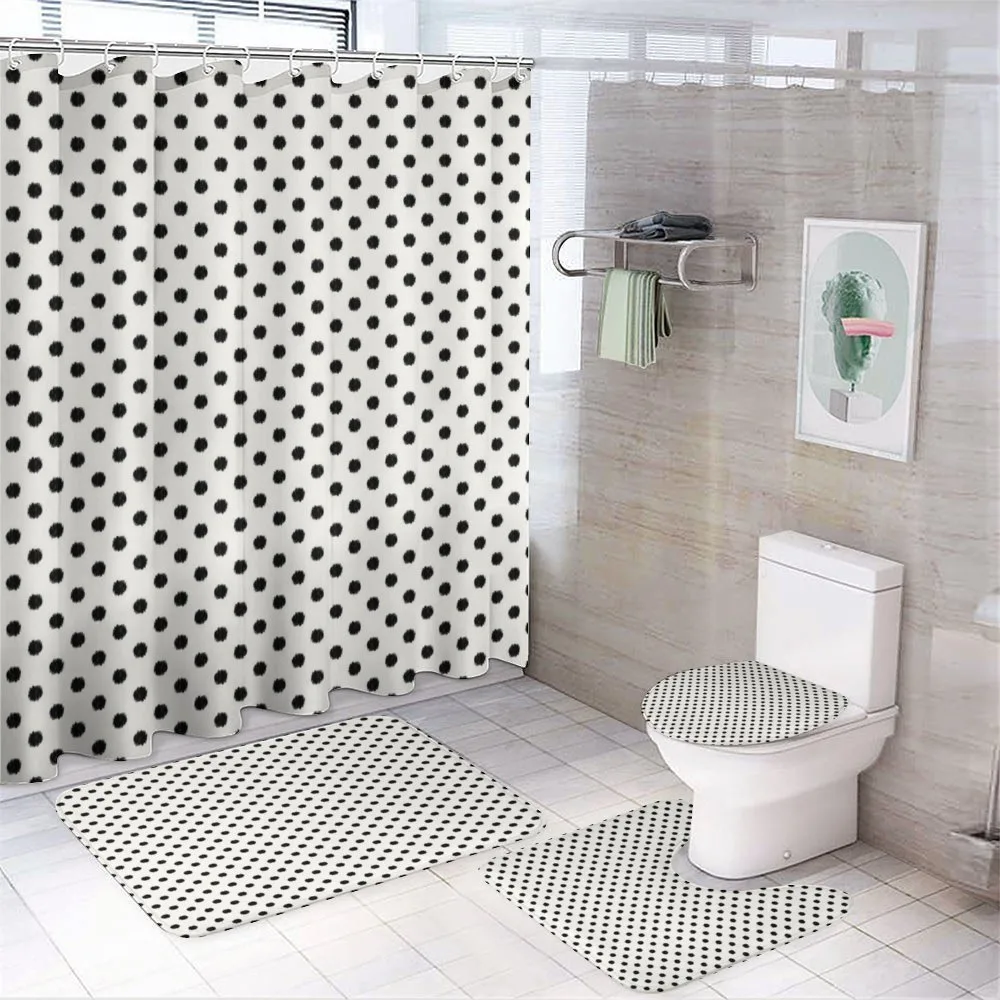 Large Polka Dots — 4-Piece Bathroom Set preview