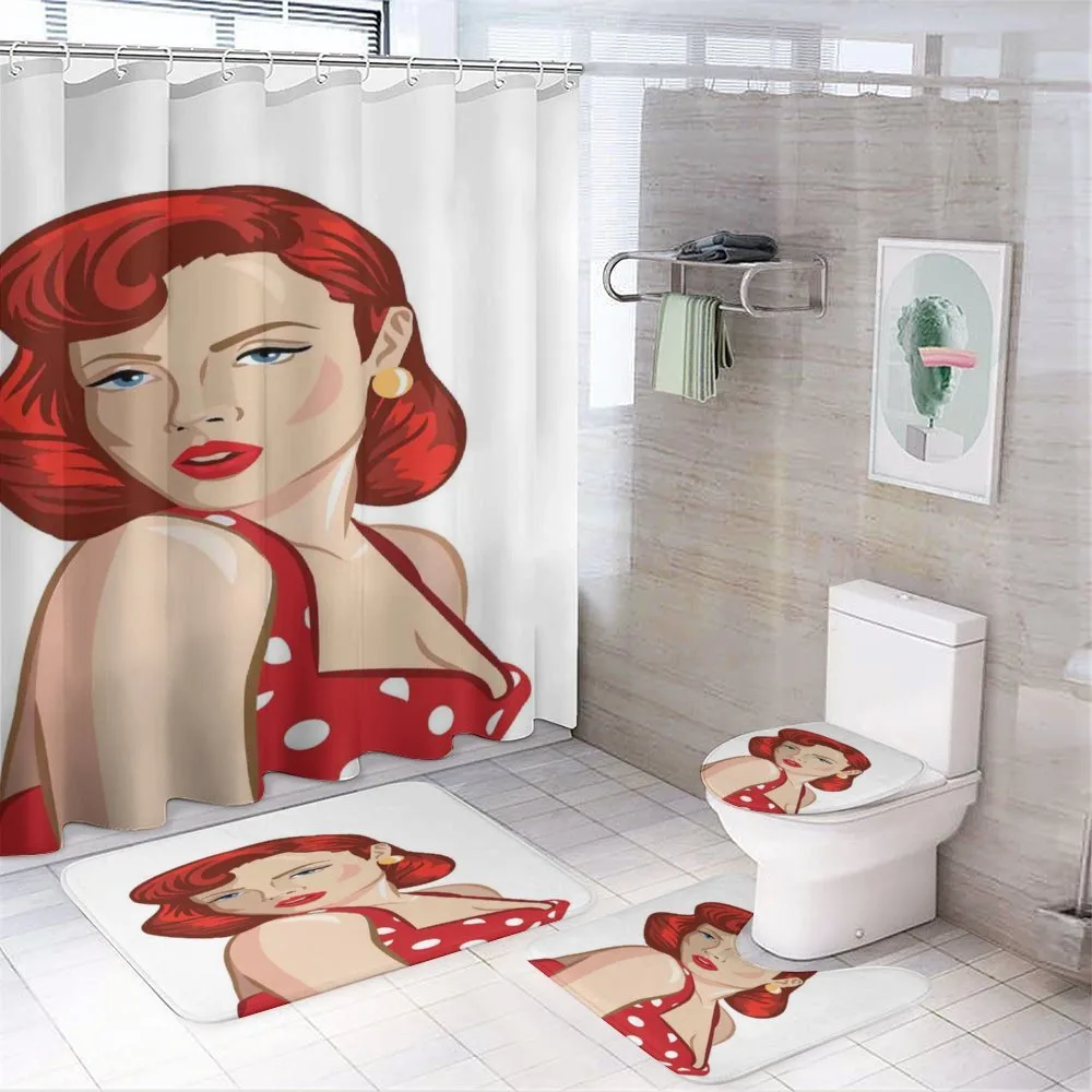 Rolled Hair Ginger — 4-Piece Bathroom Set preview