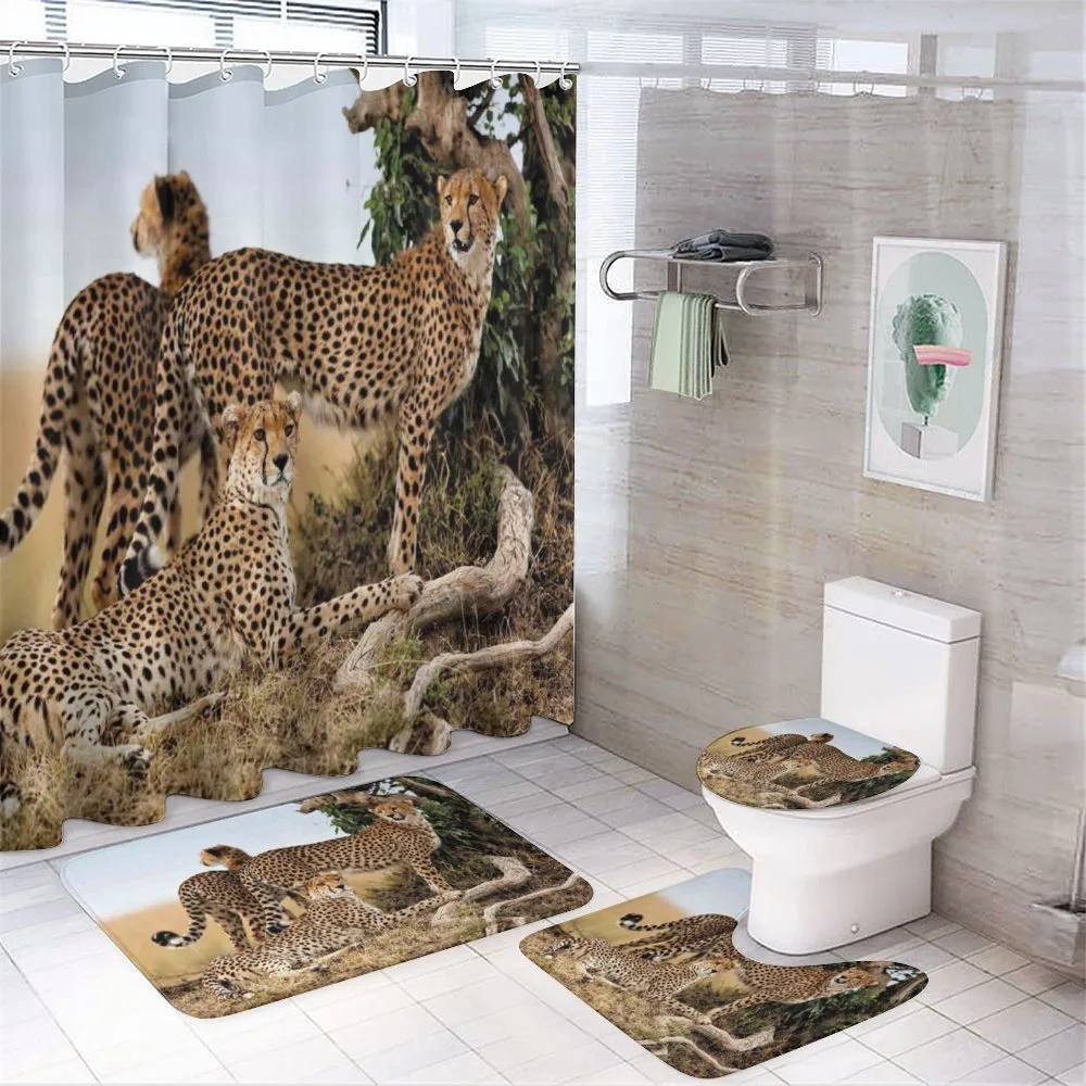 Safari Animal Cheetahs — 4-Piece Bathroom Set preview