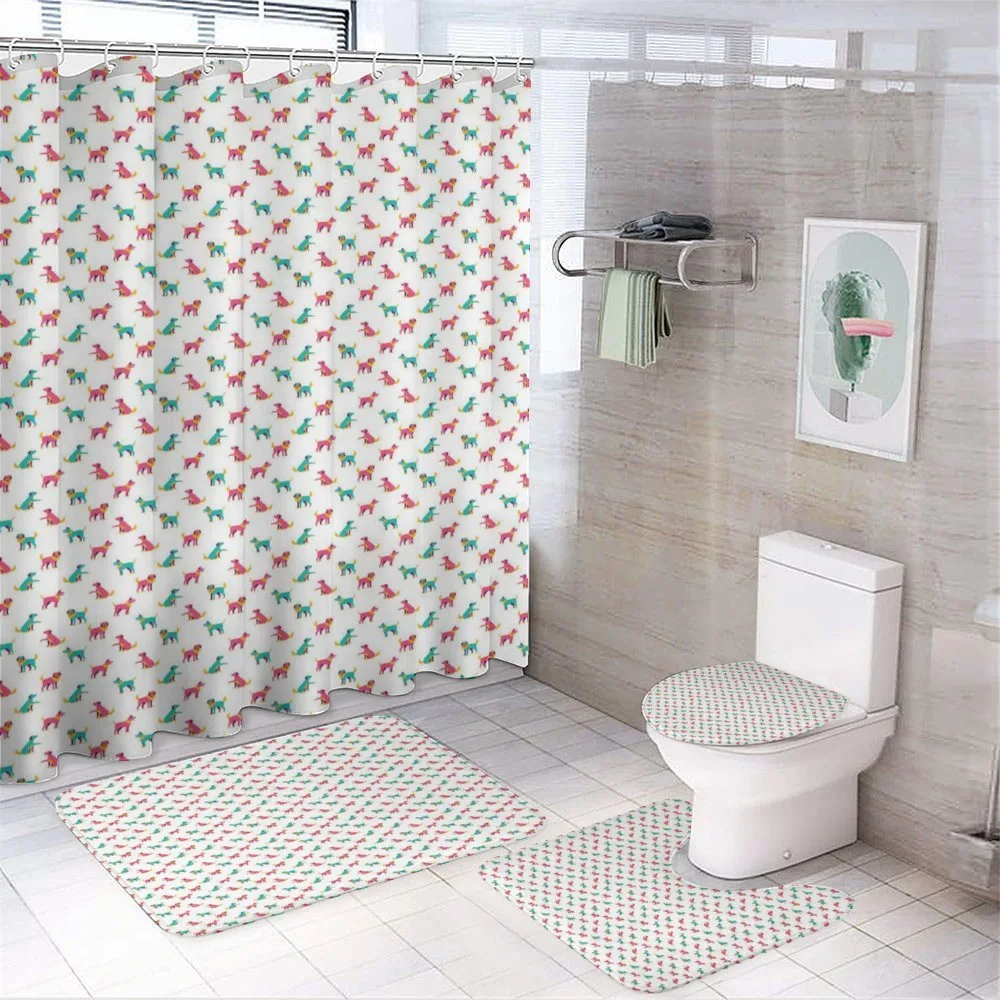 Abstract Colorful Pets — 4-Piece Bathroom Set preview
