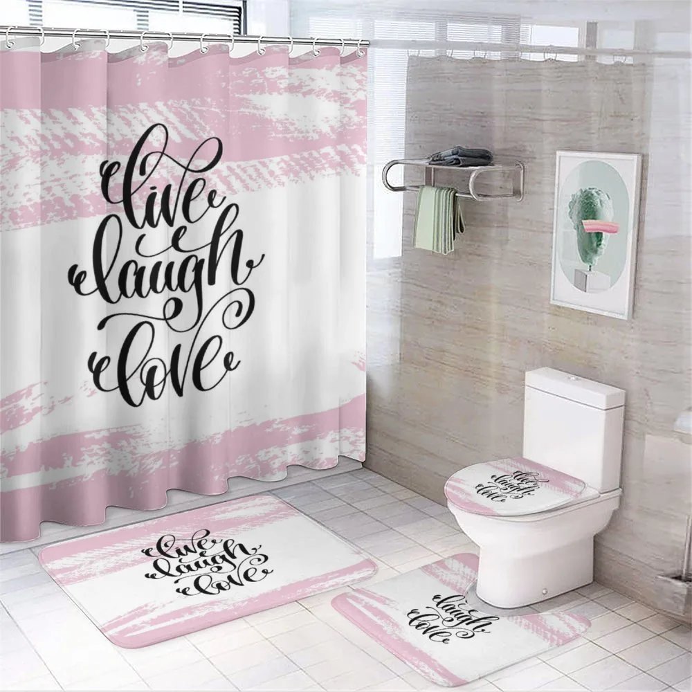 Abstract Pink Tone — 4-Piece Bathroom Set preview