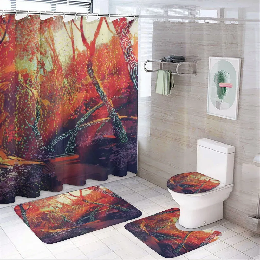 Autumn Fall Scenery — 4-Piece Bathroom Set preview