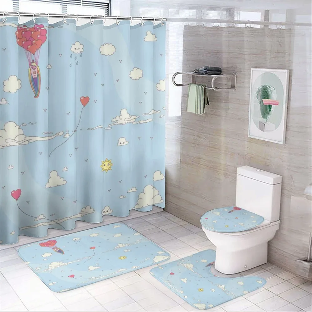 Balloons in Sky — 4-Piece Bathroom Set preview
