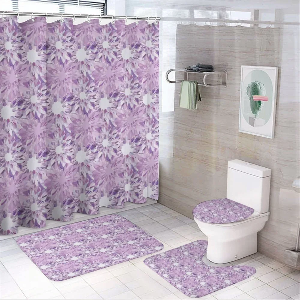 Digital Floral Design — 4-Piece Bathroom Set preview