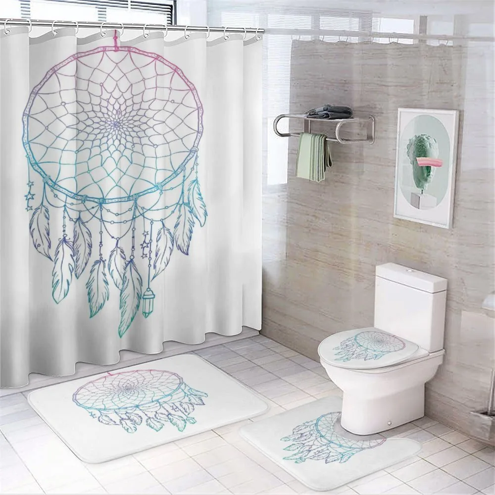 Dreamcatcher Star Feathers — 4-Piece Bathroom Set preview