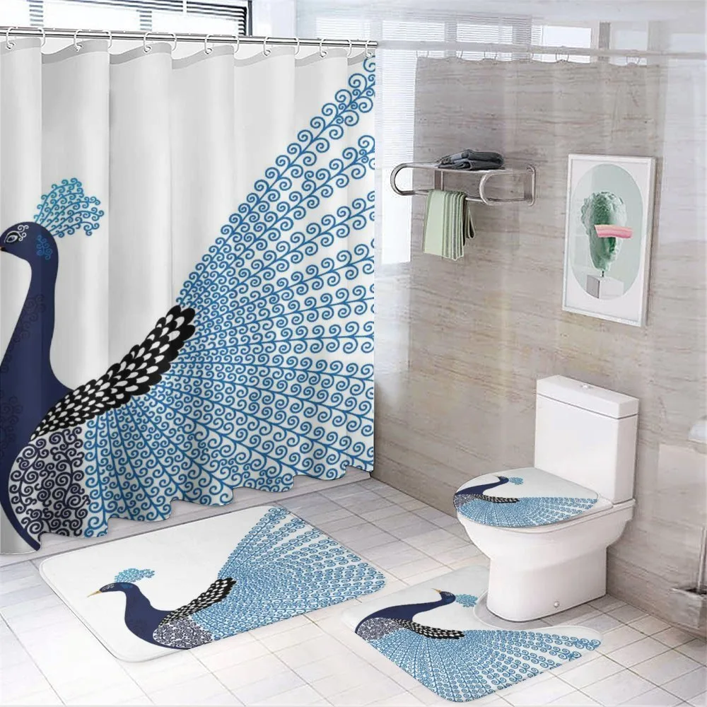 Exotic Peacock Feather — 4-Piece Bathroom Set preview