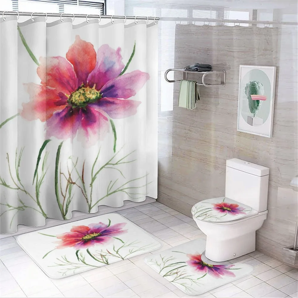 Floral Blossom Art — 4-Piece Bathroom Set preview