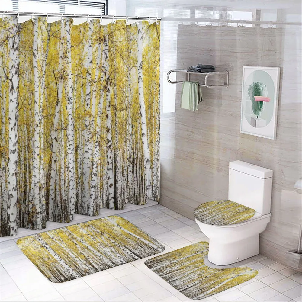 Forest Golden Leaves — 4-Piece Bathroom Set preview