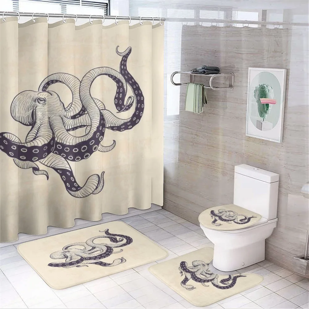 Grunge Vintage Animal — 4-Piece Bathroom Set preview