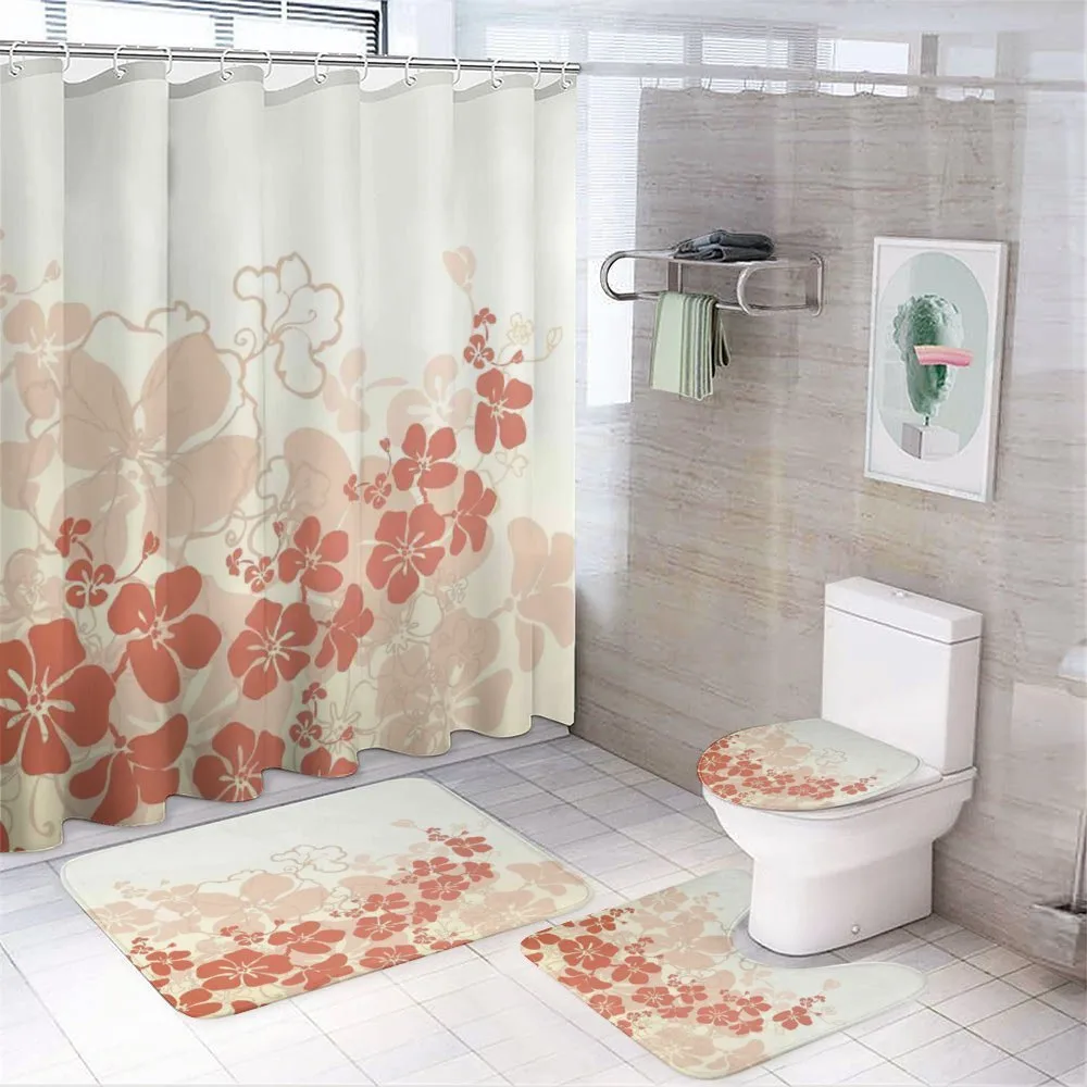 Hawaii Flowers Tropical 4-Piece Bathroom Set product video