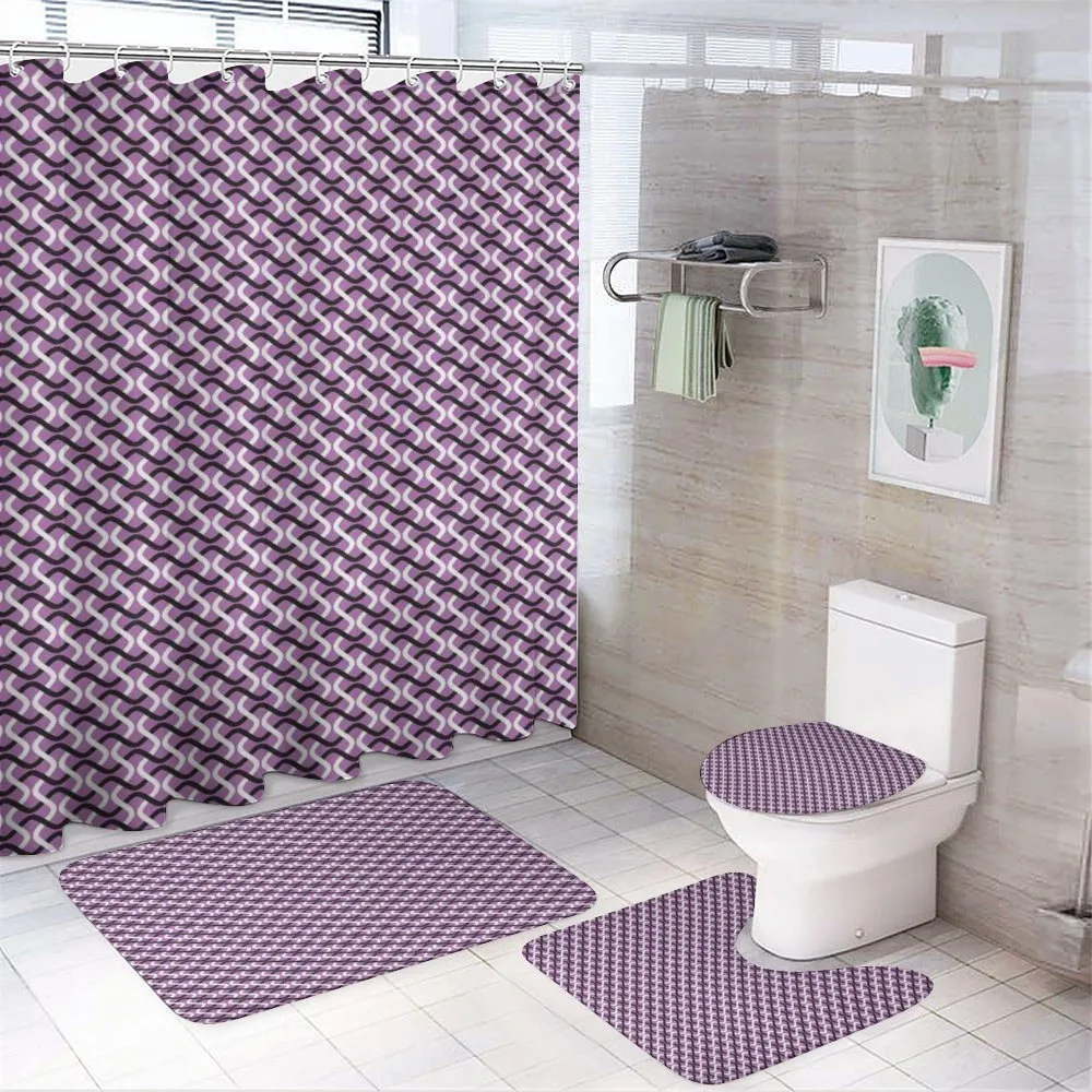 Interlocking Waves — 4-Piece Bathroom Set preview