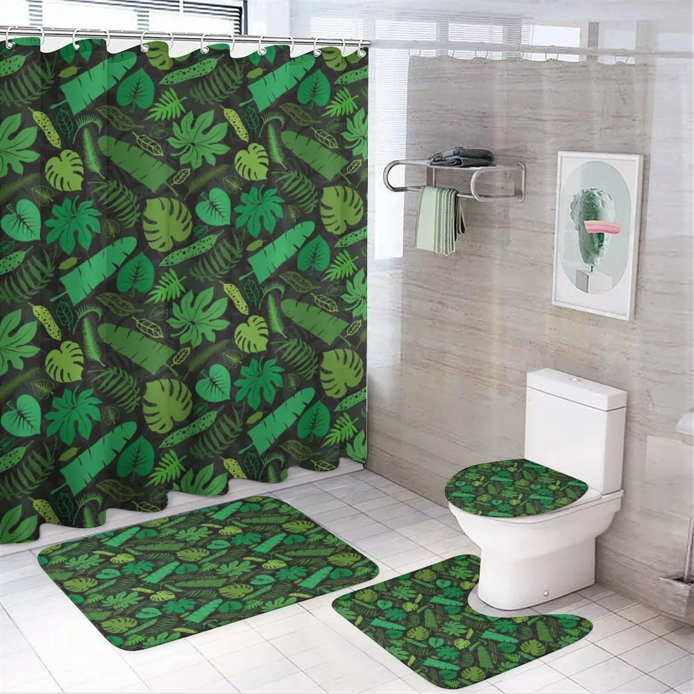 Various Leaf Silhouettes — 4-Piece Bathroom Set preview