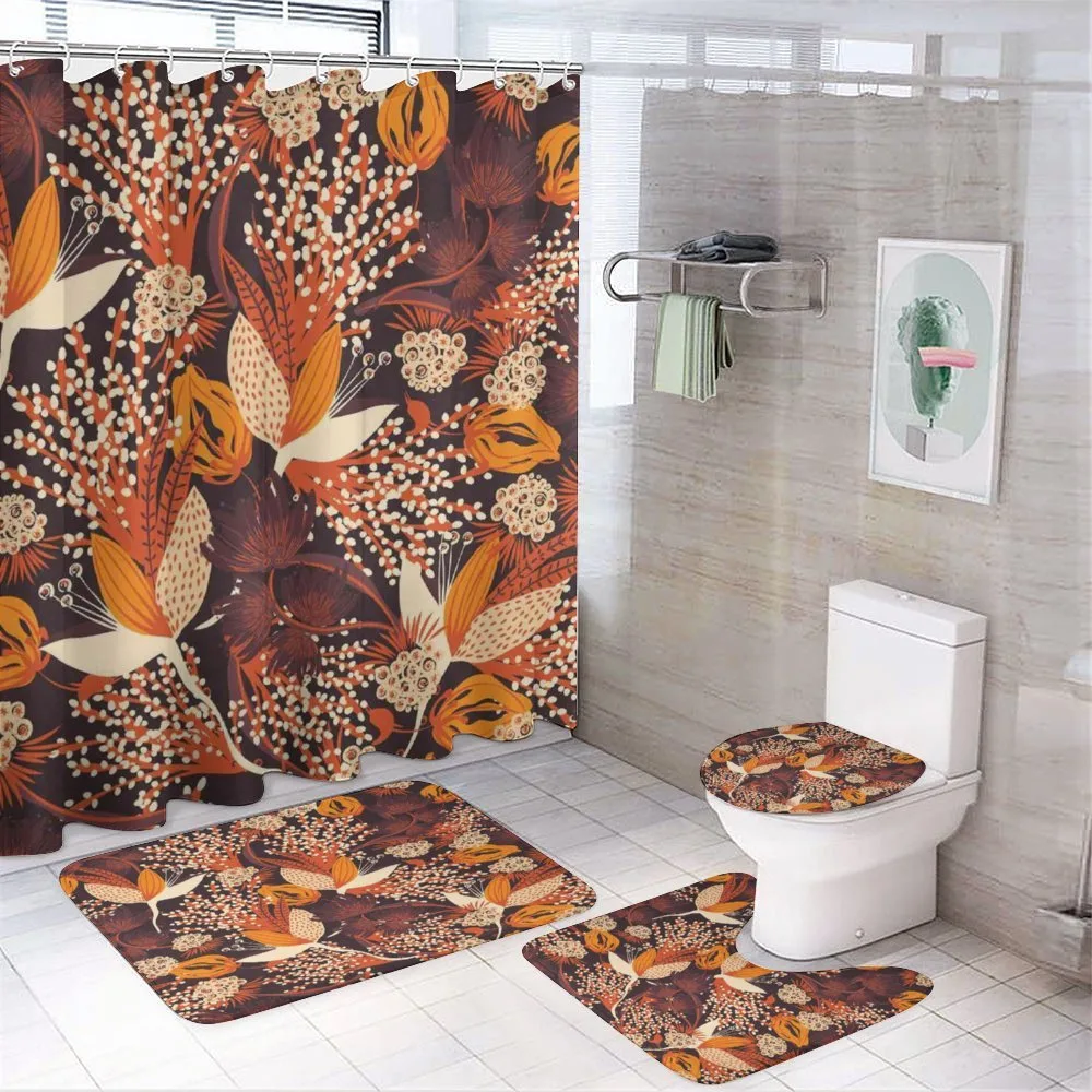 Fall Season Blossoms — 4-Piece Bathroom Set preview
