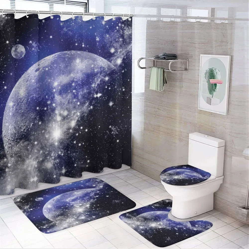 Nebula Galaxy Scenery — 4-Piece Bathroom Set preview