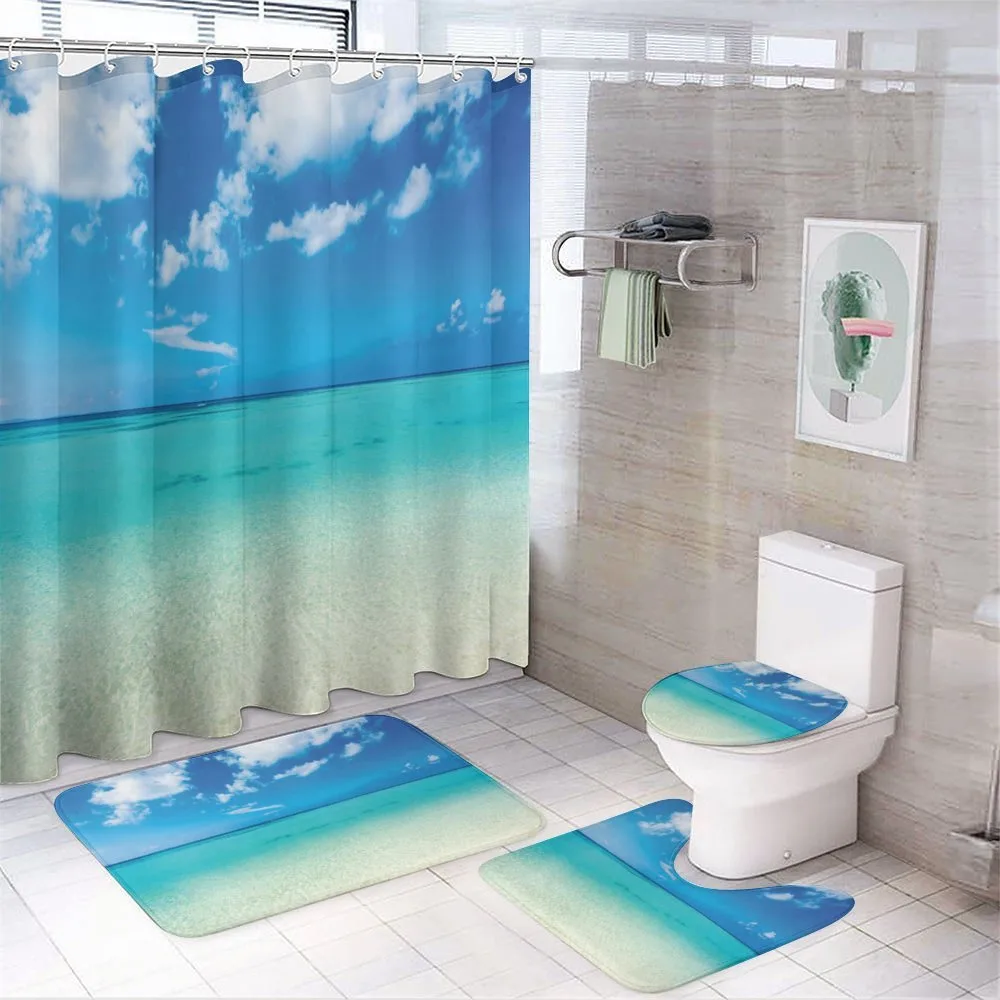 Ocean Dreamy Sea Beach — 4-Piece Bathroom Set preview