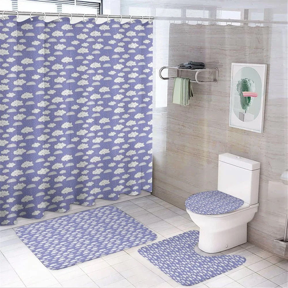 Sleeping Clouds Umbrellas — 4-Piece Bathroom Set preview
