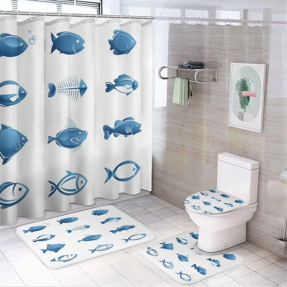Array of Fish Marine Life — 4-Piece Bathroom Set preview