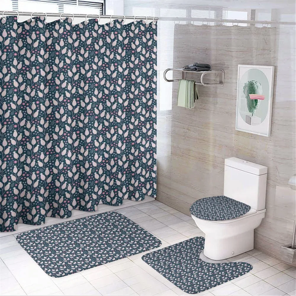 Blooming Petals Dots 4-Piece Bathroom Set product video