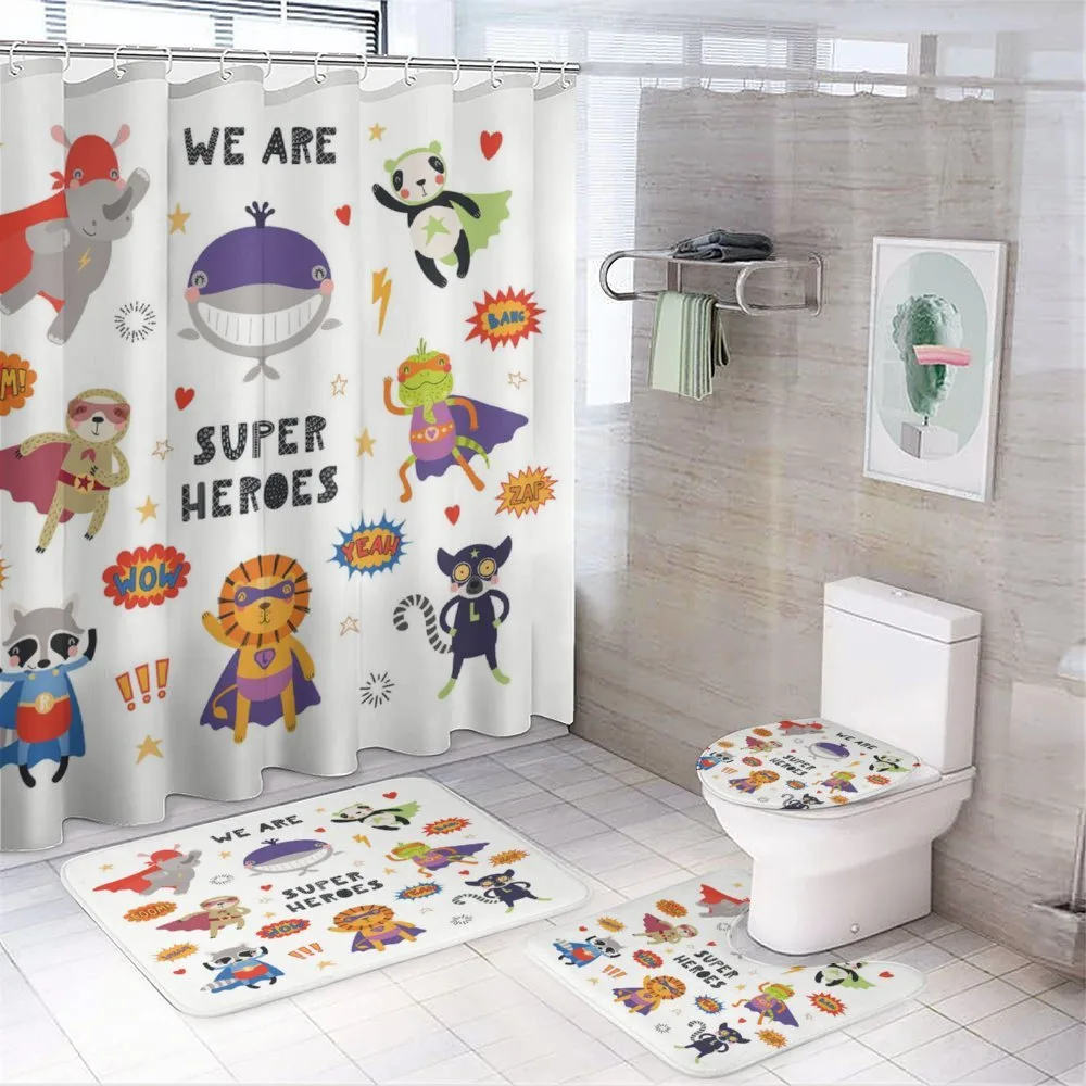 Caped Costume Animals 4-Piece Bathroom Set product video