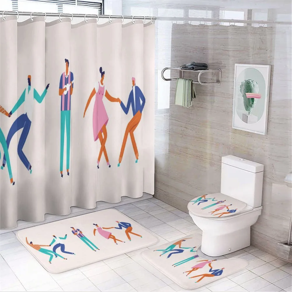 Dancing Men and Women — 4-Piece Bathroom Set preview